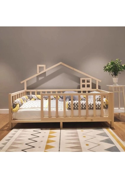 Baby Kinder Luxury Montessori Doğal Bebek ve Çocuk Karyolası