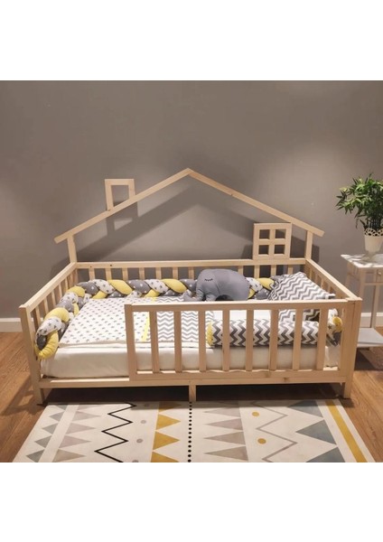 Baby Kinder Luxury Montessori Doğal Bebek ve Çocuk Karyolası