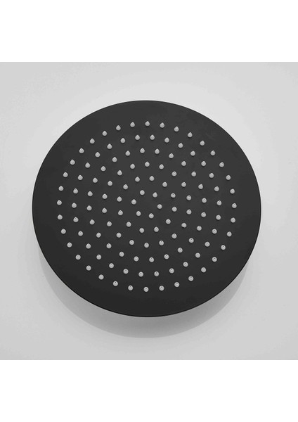 Tepe Duş Başlığı Oval Slim 304 Metal Ø25 cm Siyah