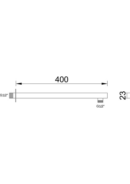 Ankastre Duş Başlığı Borulu Kare Slim Metal 25x25 cm Siyah modelleri