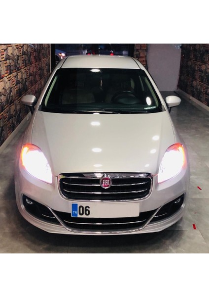 Oto h.i.t. Fiat Linea Makyajlı Kısa Farlar Için Uyumlu Şimşek Etkili LED Xenon Beyaz Far Ampulü