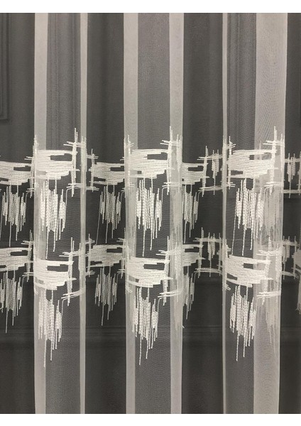 Tül Perde Fırça Desen Brode Işlemeli Tül modelleri