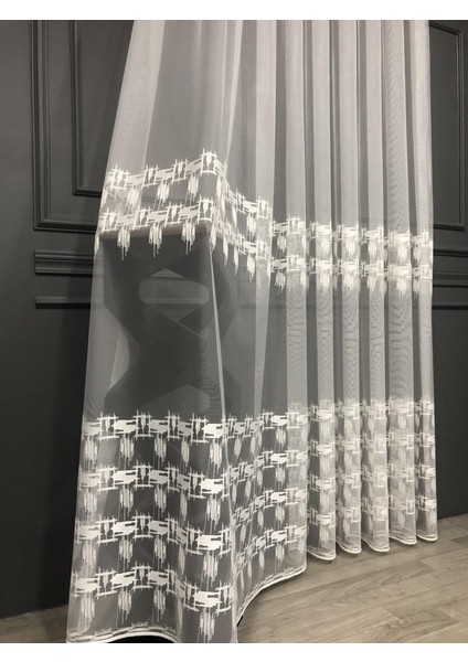 Tül Perde Fırça Desen Brode Işlemeli Tül fırsatları