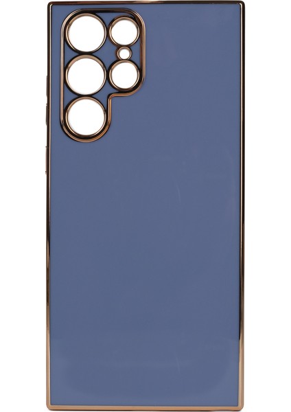 Samsung Galaxy S22 Ultra Parlak Kenarlı Bark Silikon Kılıf