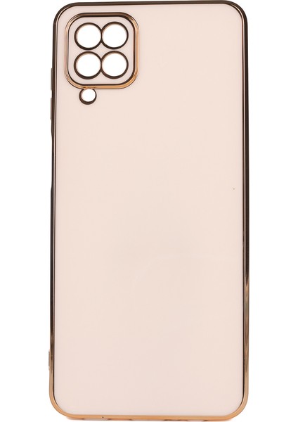 Samsung Galaxy A12 Parlak Kenarlı Bark Silikon Kılıf Ekran Koruyucu