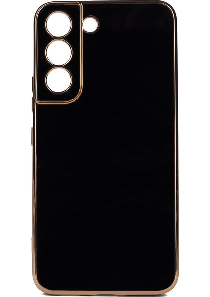 Samsung Galaxy S22 Plus Parlak Kenarlı Bark Silikon Kılıf Ekran Koruyucu