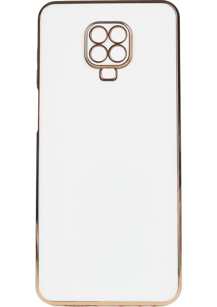 Xiaomi Redmi Note 9 Pro Parlak Kenarlı Bark Silikon Kılıf Kırılmaz Ekran Koruyucu