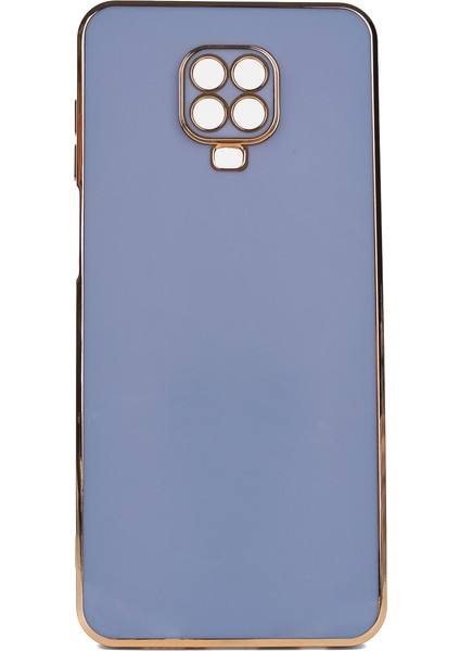Xiaomi Redmi Note 9s Parlak Kenarlı Bark Silikon Kılıf Ekran Koruyucu