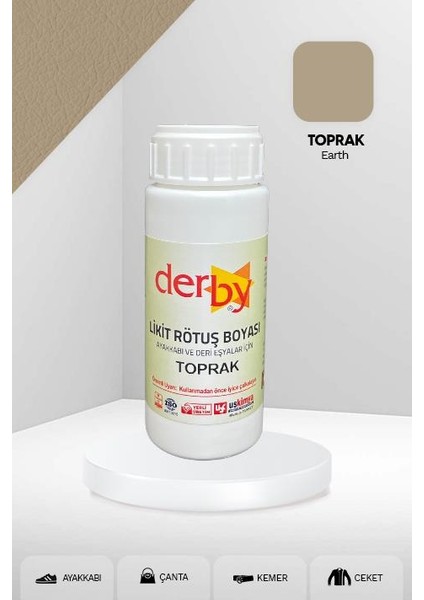 Deri Eşyalar Için Örtücü Yoğun Rötuş Boyası 100 ml - Kartela Renkleri