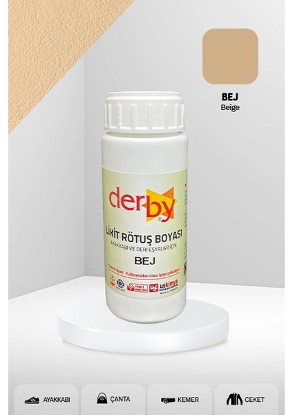 Deri Eşyalar Için Örtücü Yoğun Rötuş Boyası 100 ml - Kartela Renkleri