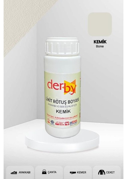 Deri Eşyalar Için Örtücü Yoğun Rötuş Boyası 100 ml - Kartela Renkleri
