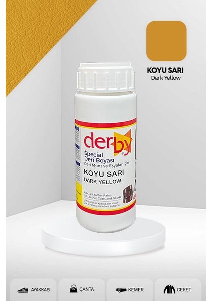 Special Deri Boyası / Mont - Eşya - Çanta - Cüzdan - Kemer 100 ml - Kartela Renkleri