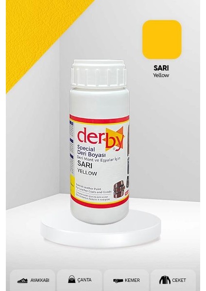 Special Deri Boyası / Mont - Eşya - Çanta - Cüzdan - Kemer 100 ml - Kartela Renkleri