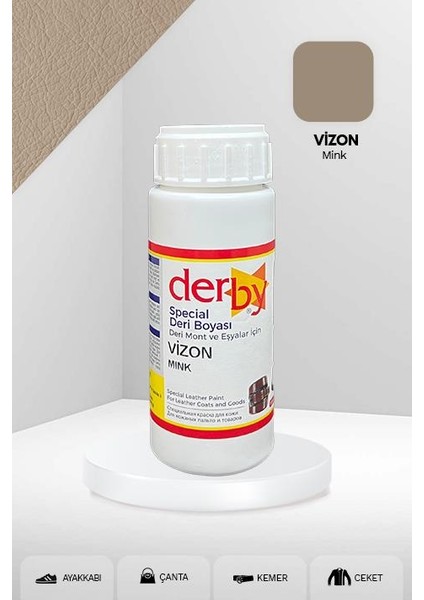 Special Deri Boyası / Mont - Eşya - Çanta - Cüzdan - Kemer 100 ml - Kartela Renkleri