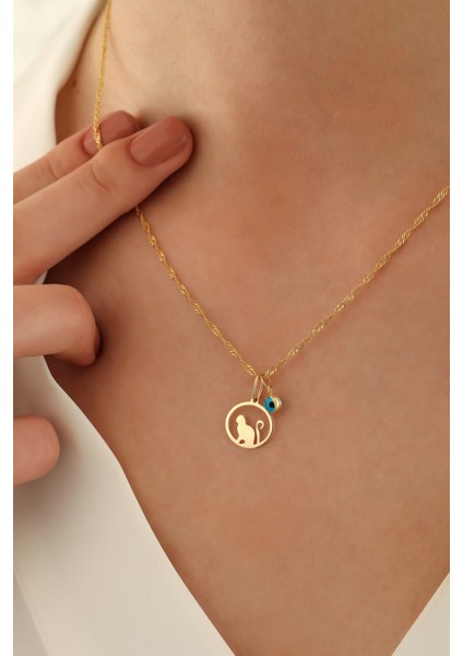 14 Ayar Altın Singapur Zincir Kedi-Göz Kolye fiyatları