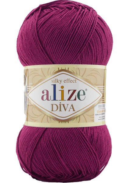 Diva Merserize Ip Yazlık Bikini Bustiyer Bluz Örgü Ipi 326 Fuşya