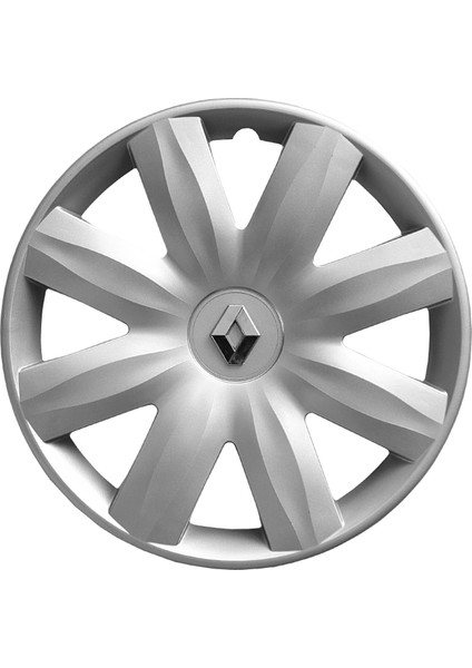 Renault Clio 1 13 Inç Uyumlu Jant Kapağı Amblemli Gri 4'lü Takım 115