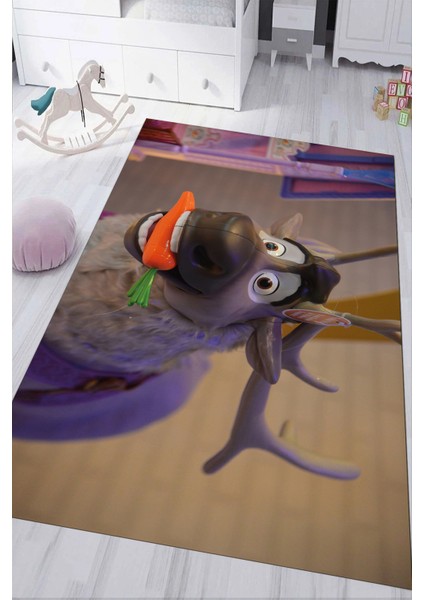 Dijital Baskılı Kaymaz Tabanlı Yıkanabilir Çocuk Odası Halısı NHÇ-HP-643