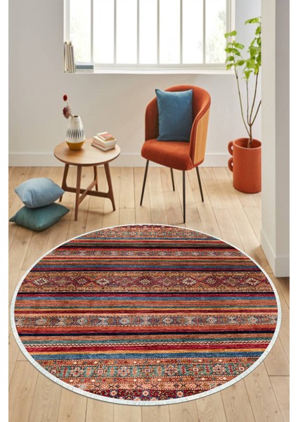 Dijital Baskılı Kaymaz Taban Yıkanabilir Yuvarlak Salon Halısı ve Mutfak Halısı NHY-HT-649