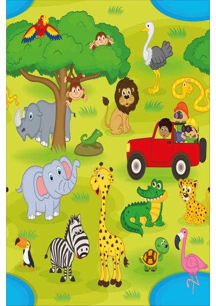 Dijital Baskılı Kaymaz Tabanlı Yıkanabilir Çocuk Odası Halısı NHÇ-HP-737 fiyatları