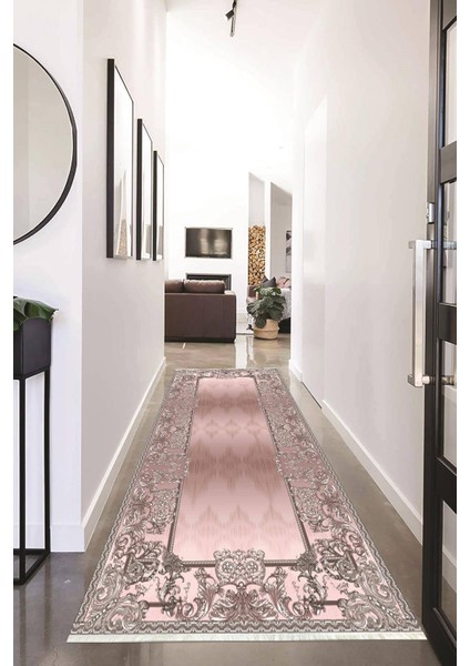 Dijital Baskılı Kaymaz Taban Yıkanabilir Sade Desenli Koridor Halısı Yolluk Nhu-Hk-83