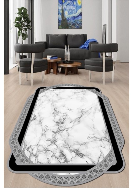 Dijital Baskılı Kaymaz Taban Yıkanabilir Lazer Kesim Salon Halısı ve Yolluk NH-LZR-HY-1187