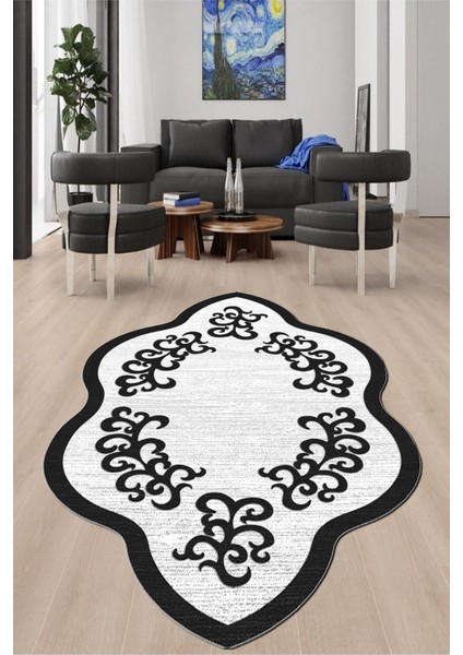 Dijital Baskılı Kaymaz Taban Yıkanabilir Lazer Kesim Salon Halısı ve Yolluk NH-LZR-HT-1022