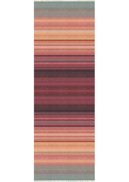 Dijital Baskılı Kaymaz Taban Yıkanabilir Modern Desenli Koridor Halısı Yolluk NHU-HS-393