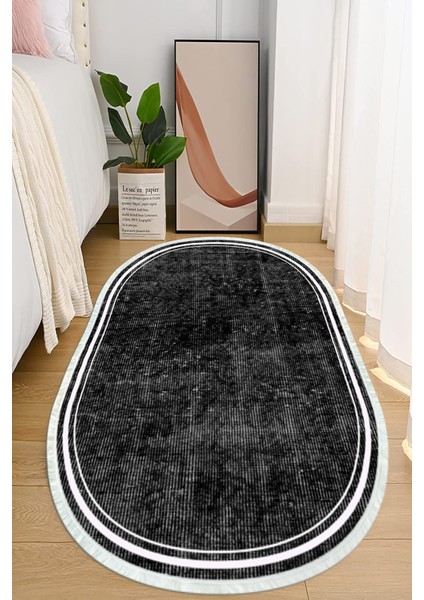 Dijital Baskılı Kaymaz Taban Yıkanabilir Oval Salon Halısı Mutfak Halısı ve Yolluk NHO-SD-246