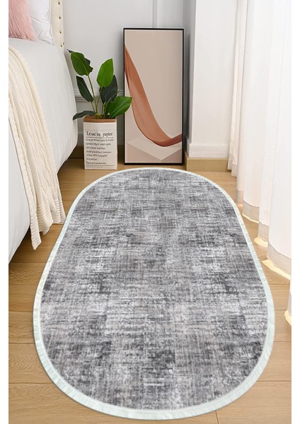 Dijital Baskılı Kaymaz Taban Yıkanabilir Oval Salon Halısı Mutfak Halısı ve Yolluk NHO-HT-565