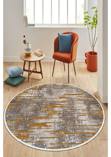 Dijital Baskılı Kaymaz Taban Yıkanabilir Yuvarlak Salon Halısı ve Mutfak Halısı NHY-HY-886