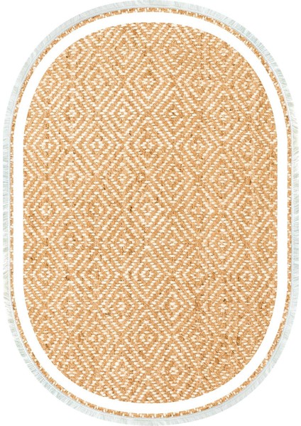 Dijital Baskılı Kaymaz Taban Yıkanabilir Oval Salon Halısı Mutfak Halısı ve Yolluk NHO-SD-346
