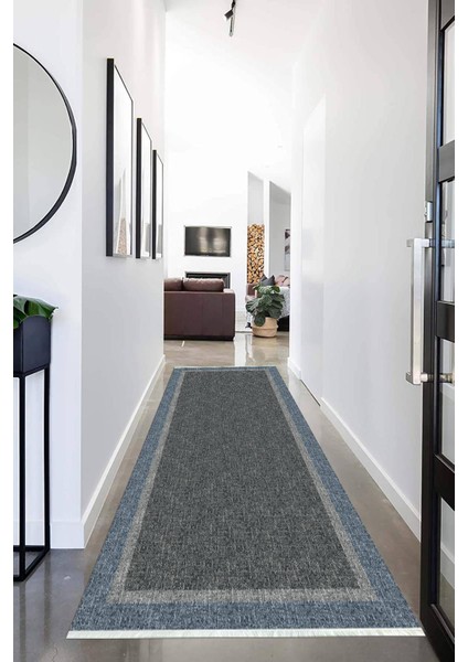 Dijital Baskılı Kaymaz Taban Yıkanabilir Modern Desenli Koridor Halısı Yolluk NHU-HT-231