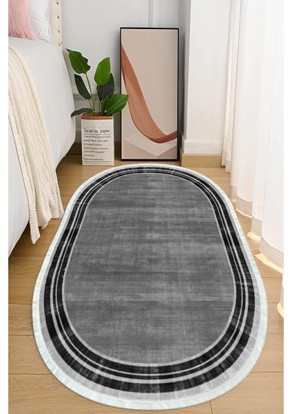 Dijital Baskılı Kaymaz Taban Yıkanabilir Oval Salon Halısı Mutfak Halısı ve Yolluk NHO-HY-1245
