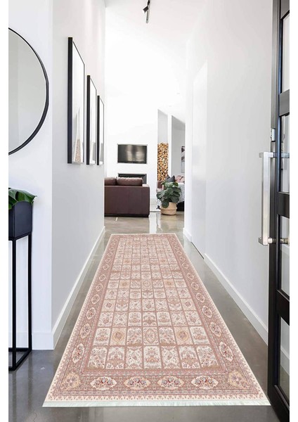 Dijital Baskılı Kaymaz Taban Yıkanabilir Modern Desenli Koridor Halısı Yolluk Nhu-Ht-47