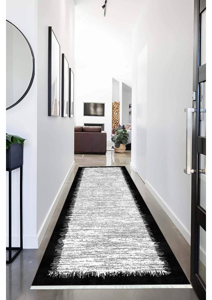 Dijital Baskılı Kaymaz Taban Yıkanabilir Modern Desenli Koridor Halısı Yolluk NHU-HT-511