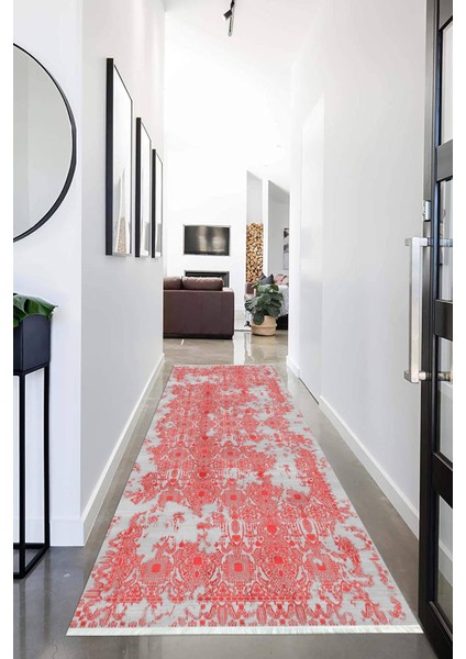 Dijital Baskılı Kaymaz Taban Yıkanabilir Modern Desenli Koridor Halısı Yolluk NHU-SD-386