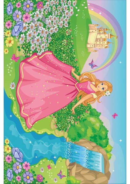 Dijital Baskılı Kaymaz Tabanlı Yıkanabilir Çocuk Odası Halısı NHÇ-HP-641 fiyatları