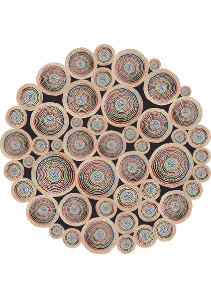 Dijital Baskılı Kaymaz Taban Yıkanabilir Yuvarlak Lazer Kesim Salon Halısı NH-LZR-HT-1605 fiyatları