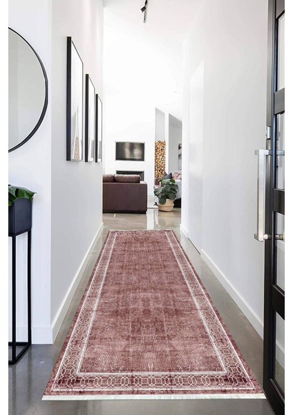 Dijital Baskılı Kaymaz Taban Yıkanabilir Modern Desenli Koridor Halısı Yolluk NHU-HT-240