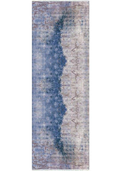 Dijital Baskılı Kaymaz Taban Yıkanabilir Modern Desenli Koridor Halısı Yolluk NHU-HT-740