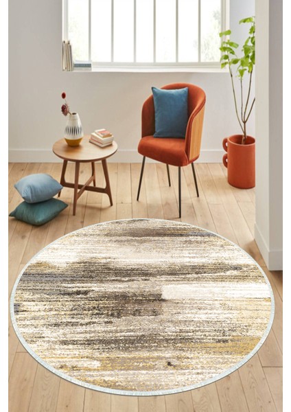 Dijital Baskılı Kaymaz Taban Yıkanabilir Yuvarlak Salon Halısı ve Mutfak Halısı NHY-HS-216
