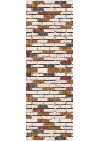 Dijital Baskılı Kaymaz Taban Yıkanabilir Modern Desenli Koridor Halısı Yolluk NHU-HS-215