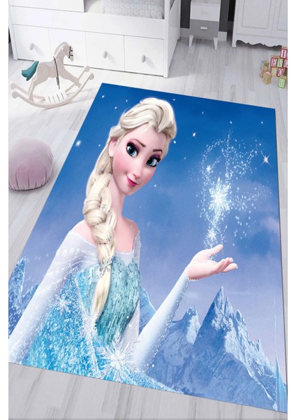 Dijital Baskılı Kaymaz Tabanlı Yıkanabilir Elsalı Çocuk Odası Halısı NHÇ-HT-1175