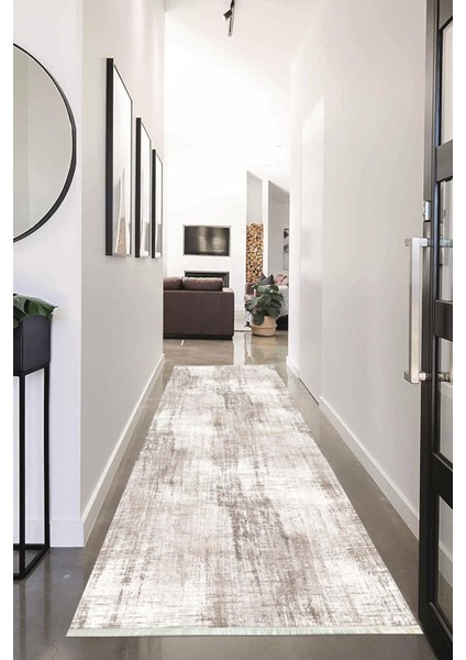 Dijital Baskılı Kaymaz Taban Yıkanabilir Modern Desenli Koridor Halısı Yolluk NHU-HS-226