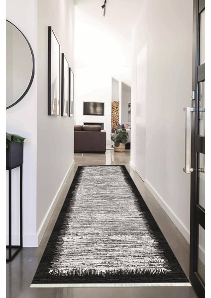 Dijital Baskılı Kaymaz Taban Yıkanabilir Sade Desenli Koridor Halısı Yolluk NHU-HS-383