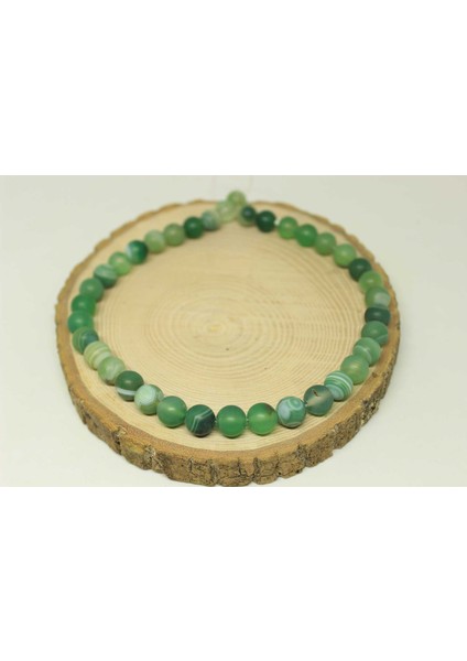 Akik Taşı Yeşil Dizi 10MM (22415)