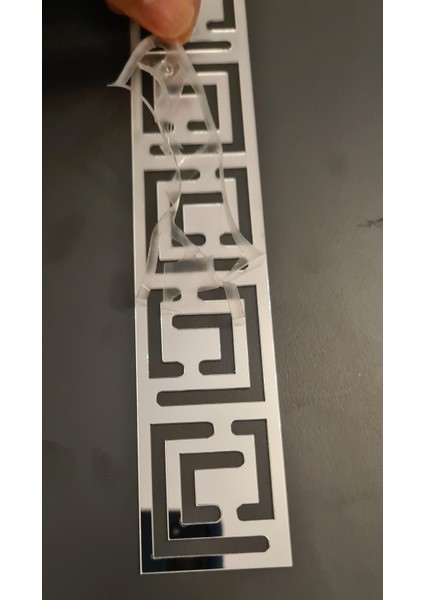 Gümüş Pleksi Dolap Süsü 395X40 mm 6'lı Paket fiyatları