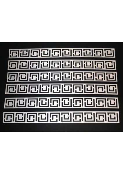 Gümüş Pleksi Dolap Süsü 395X40 mm 6'lı Paket modelleri