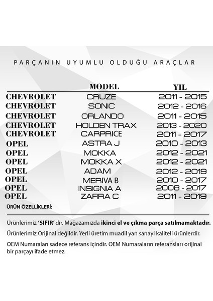 Chevrolet Cruze,opel Astra J,ınsignia Için Tavan Anten Çubuğu